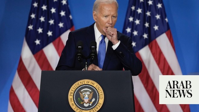 Biden says during press conference he’s going to ‘complete the job’ despite calls to bow out – Arab News