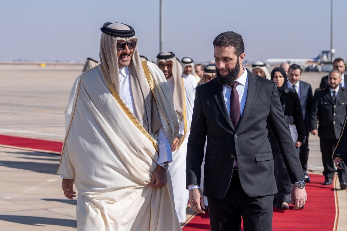 qatar’s-emir-becomes-first-head-of-state-to-visit-damascus-since-assad’s-fall