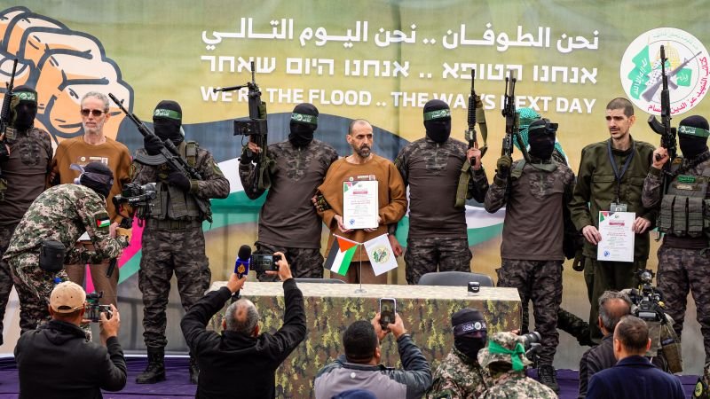 three-more-hostages-handed-to-red-cross-in-fifth-round-of-israel-hamas-ceasefire-releases