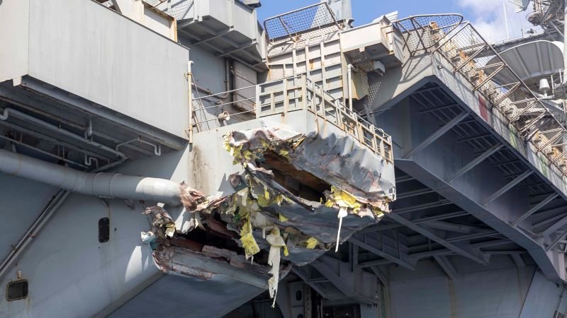 navy-relieves-commander-of-aircraft-carrier-that-collided-with-ship-near-suez-canal